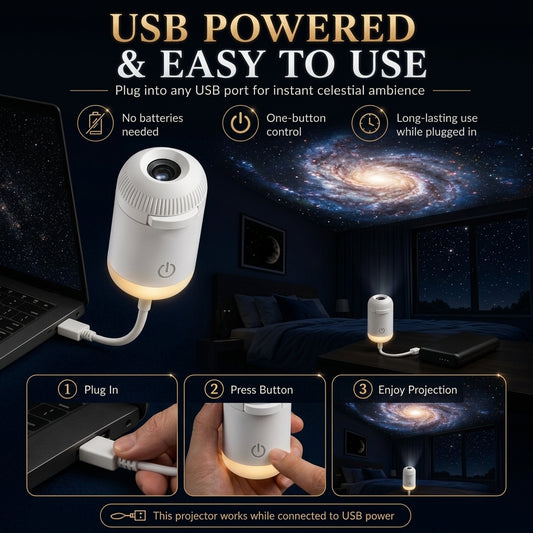 Portable Mini USB Starry Sky Projection Lamp